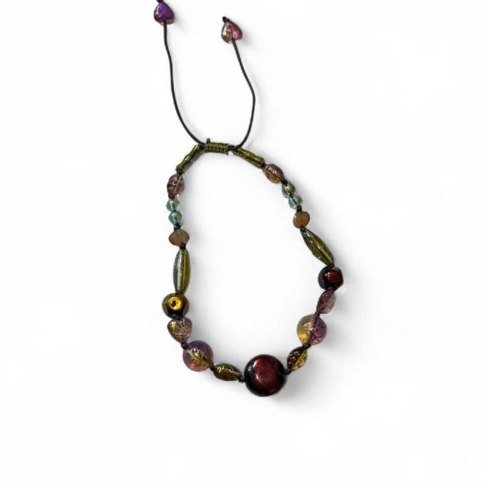 Vintage Artisan Multicolored Beaded‎ Boho Necklace